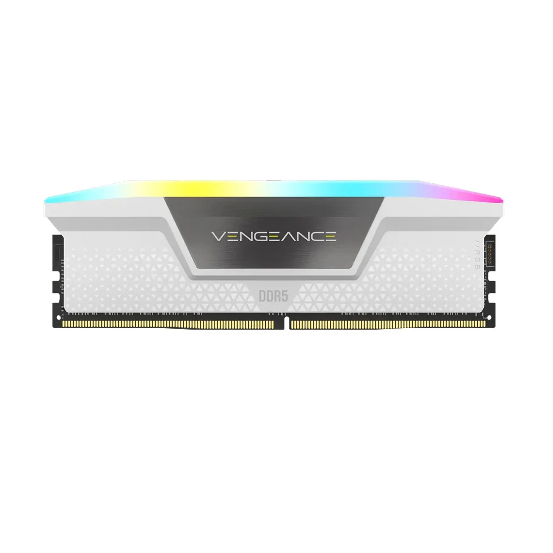 CORSAIR Vengeance RGB 32GB ( 16GB x 2 ) 6400MHz DDR5 Ram (White) ( CL36 )
