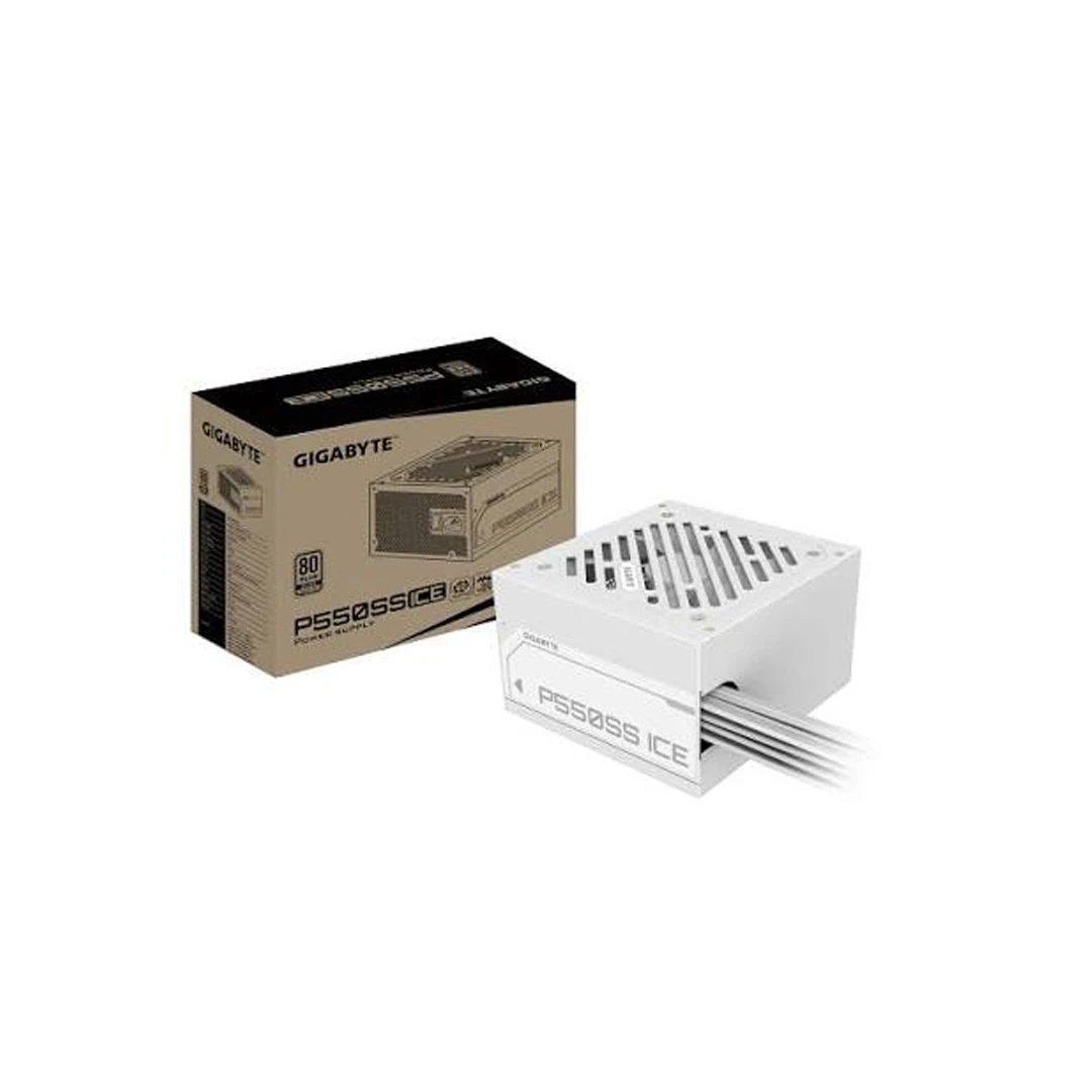 Gigabyte P550SS ICE ATX 3.0 550 Watt 80 Plus Silver Power Supply (White)