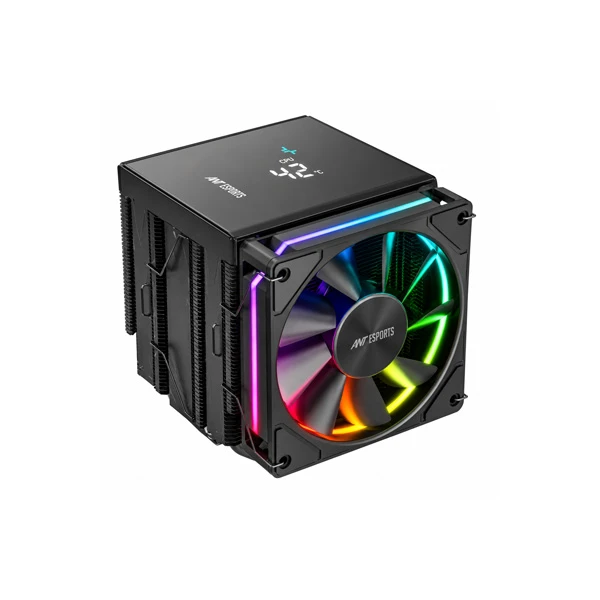 Ant Esports V8 Digital ARGB Air Cooler (Black)