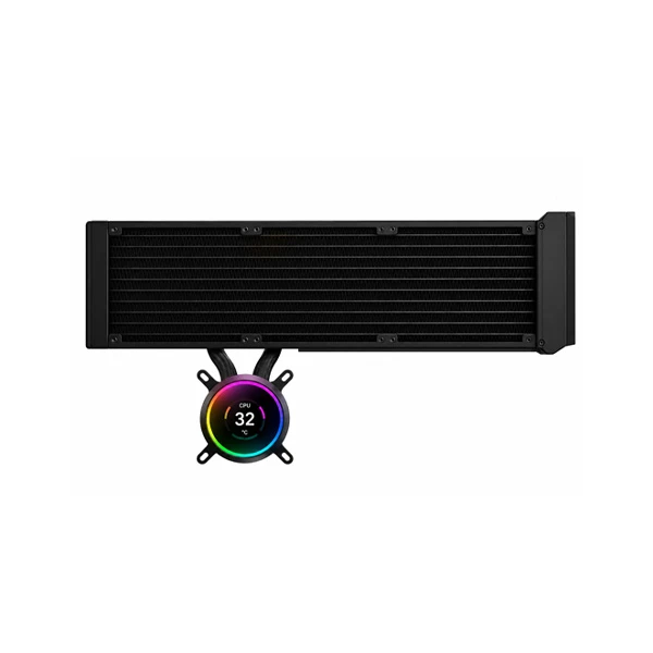 Lian Li Hydroshift II LCD-C 360N Fan less ARGB with IPS LCD Display Liquid Cooler (Black)