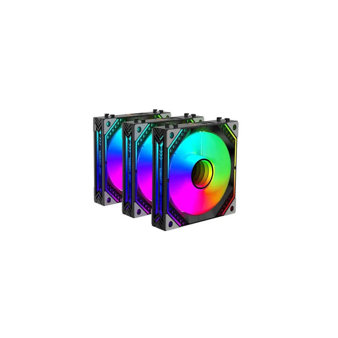 Ant Esports Infinity Flow 120mm ARGB Cabinet Fan (Triple Pack) (Black)