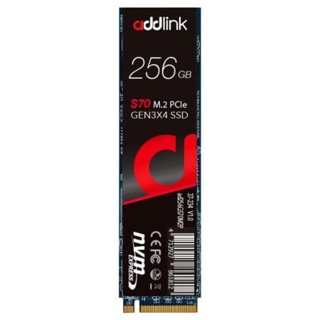 Addlink S70 256GB M.2 NVMe Internal SSD (AD256GBS70M2P)
