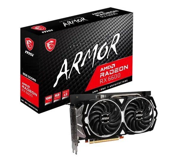 MSI Radeon RX 6600 Armor 8 GB GDDR6 Gaming Graphic Card, pci_e_x16