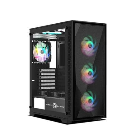 Furious Mesh 240 ARGB Mid-Tower Computer Case Gaming Cabinet - Black